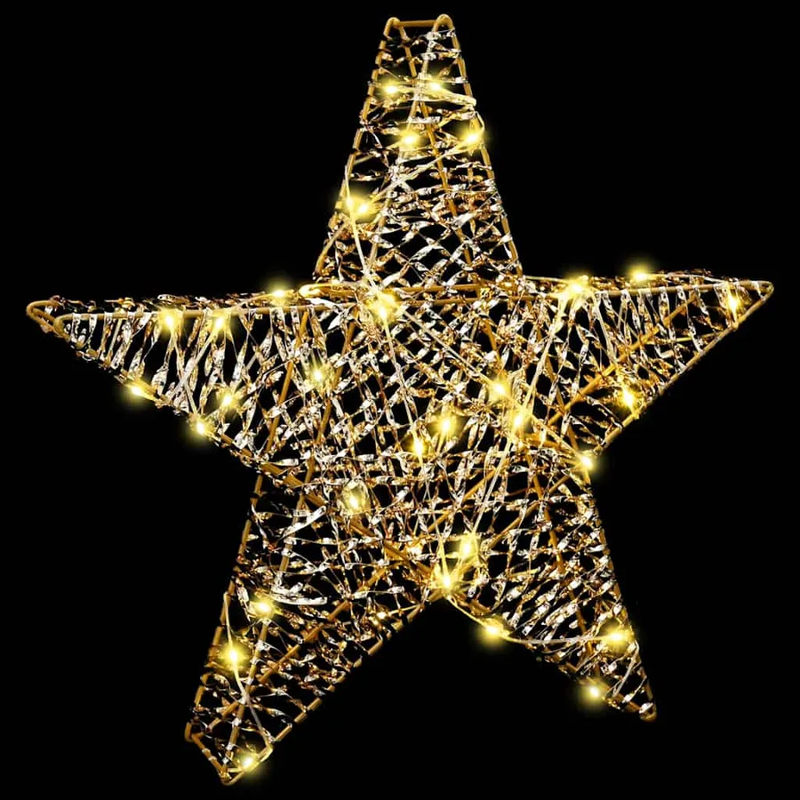 Étoile en 3D avec 50 LED Blanc chaud 55 x 52.5 x 9 cm PET - 4