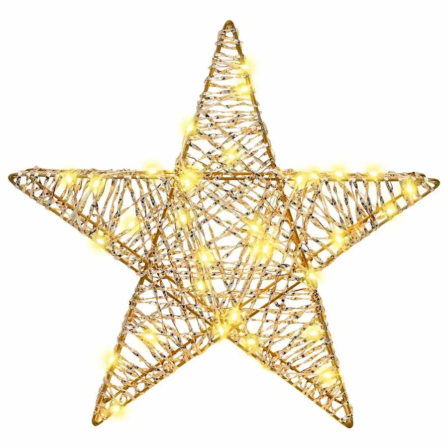 Étoile en 3D avec 50 LED Blanc chaud 55 x 52.5 x 9 cm PET - 5