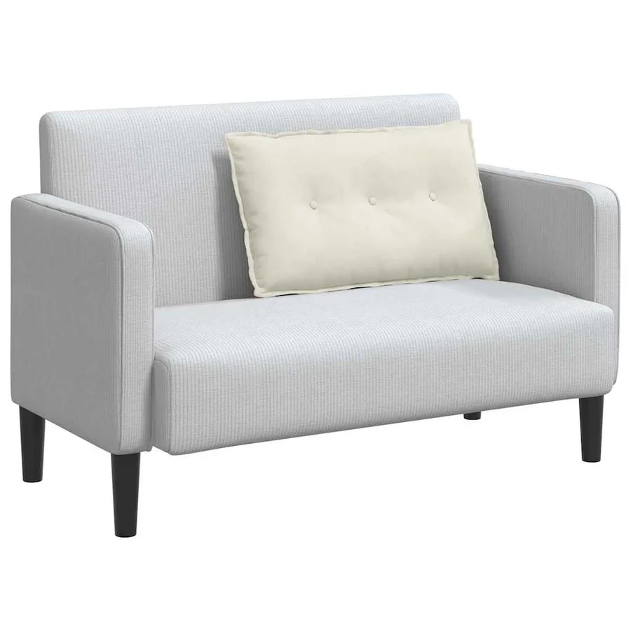 Coussin de Dos Crème 80 x 50 cm Tissu en velours côtelé - 3