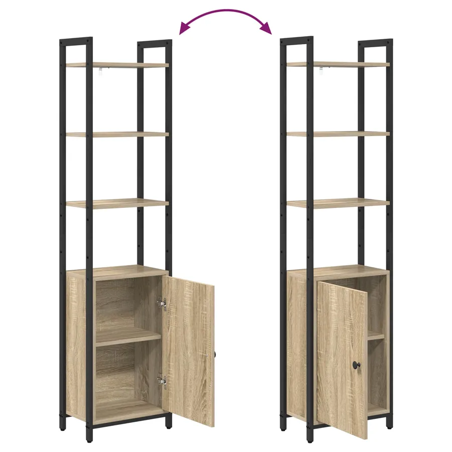 Bibliothèque Chêne Sonoma 40 x 24 x 161 cm Bois d'ingénierie - 11