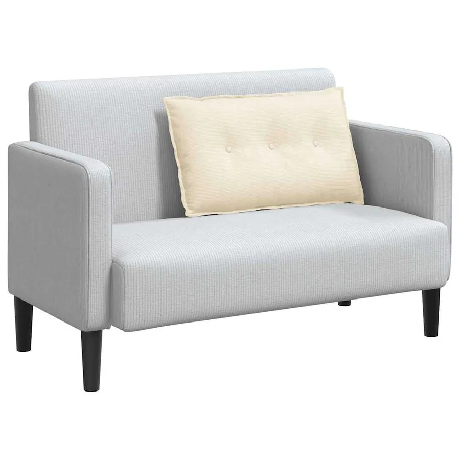 Coussin de Dos Crème 80 x 50 cm Tissu en velours côtelé - 3