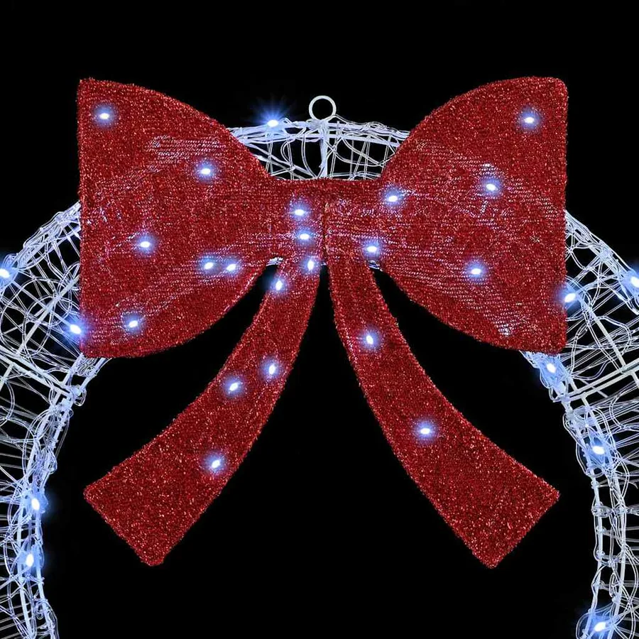 Couronne avec 60 LED Blanc froid 76 x 76 x 8,5 cm Acrylique - 5