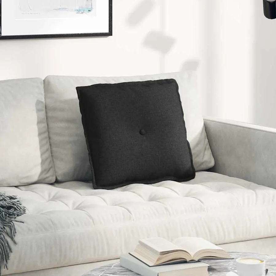 Coussin de Dos Noir 50 x 19 x 45 cm tissu