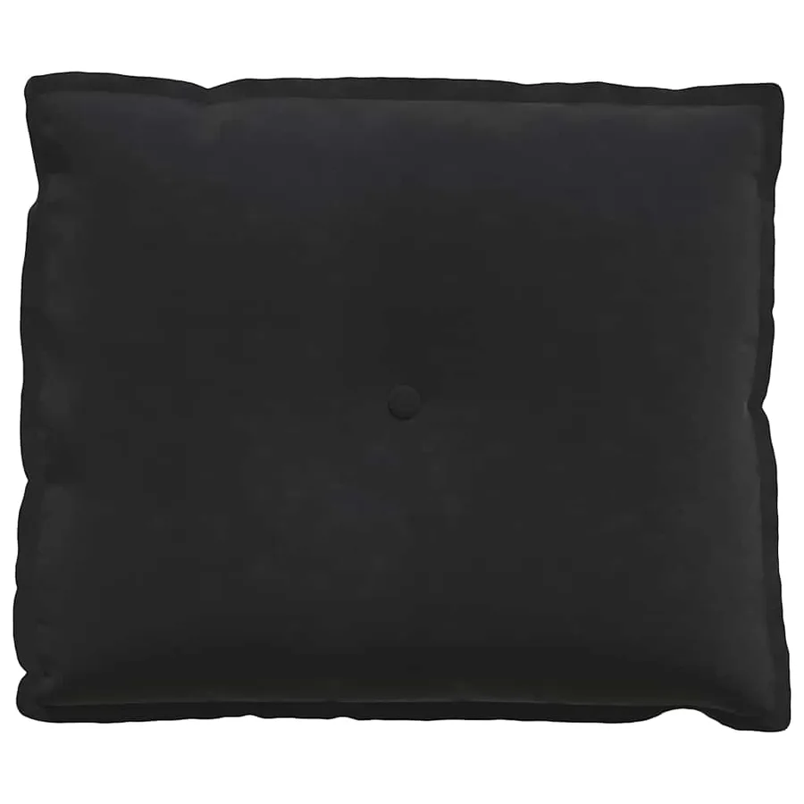 Coussin de Dos Noir 60 x 50 cm Tissu en velours côtelé - 5