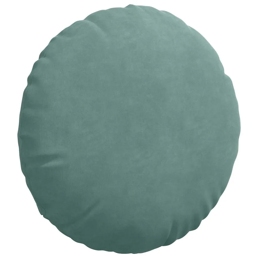Coussins de siège 2 pcs Vert Mer Ø 40 x 13 cm Velours - 5