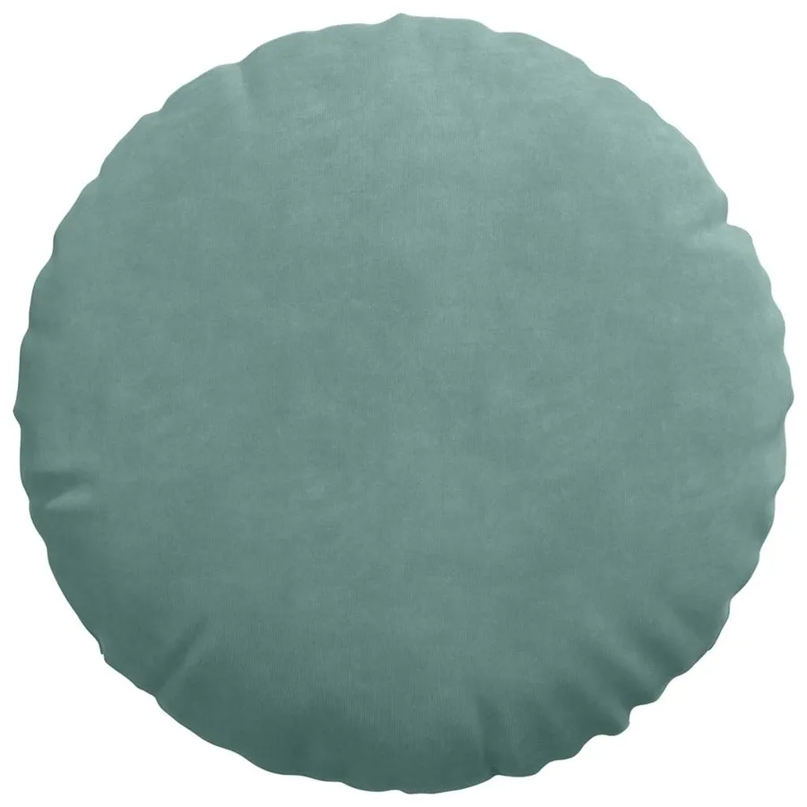 Coussins de siège 2 pcs Vert Mer Ø 40 x 13 cm Velours - 6