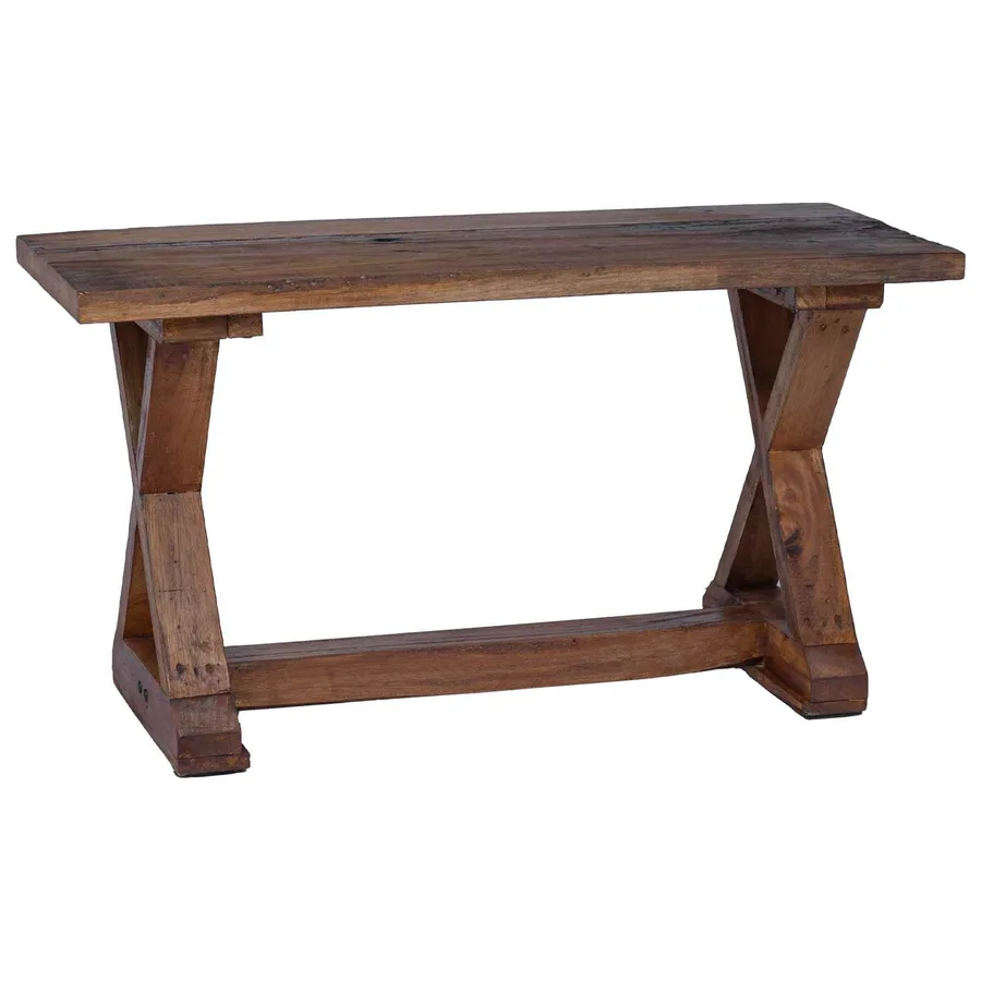 banc Naturel 85 x 35 x 46 cm Bois massif de récupération - 5