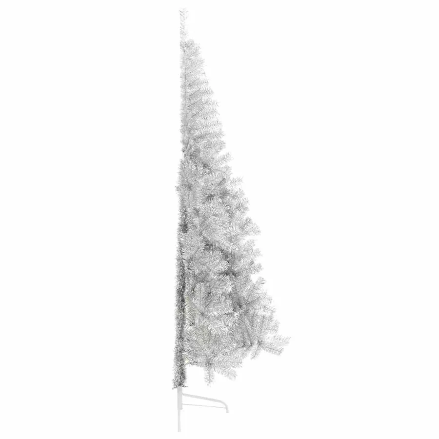 Sapin de Noël artificiel pré-éclairé Argent 210 cm PET - 10