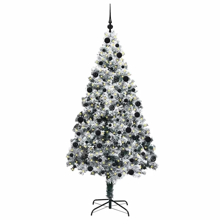 Sapin de Noël artificiel Blanc 210 cm PVC, Acier et Plastique - 3