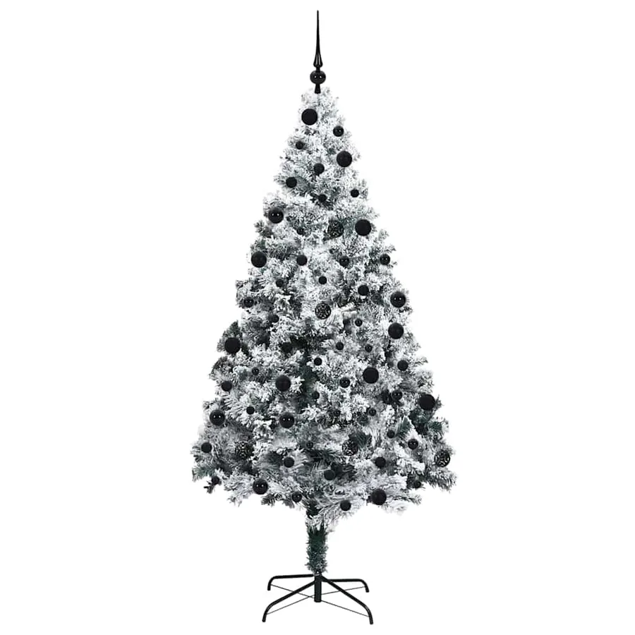 Sapin de Noël artificiel Blanc 210 cm PVC, Acier et Plastique - 4