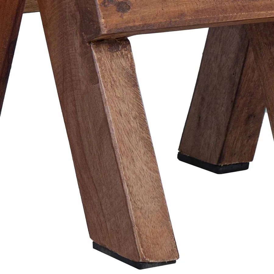 Tabouret Naturel 30 x 30 x 48 cm Bois massif de récupération - 9