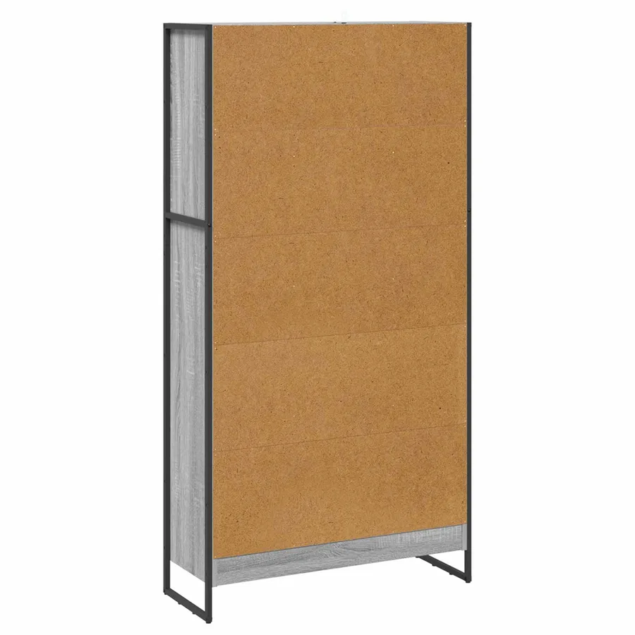 Bibliothèque 80 x 30 x 155 cm Bois d'ingénierie Gris Sonoma - 7