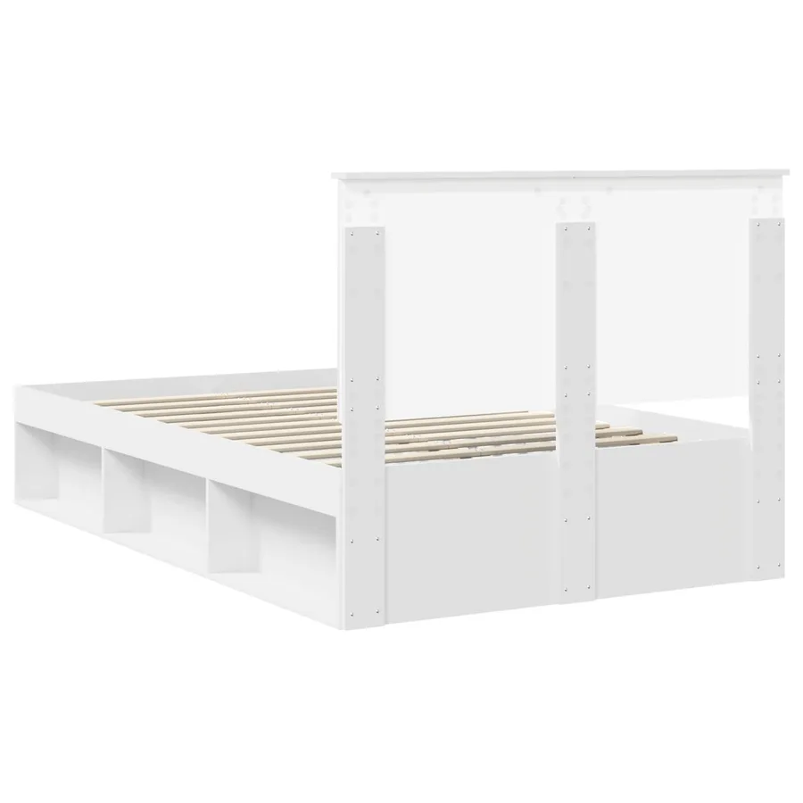 Cadre de lit Blanc 120 x 200 cm Bois de pin massif - 9