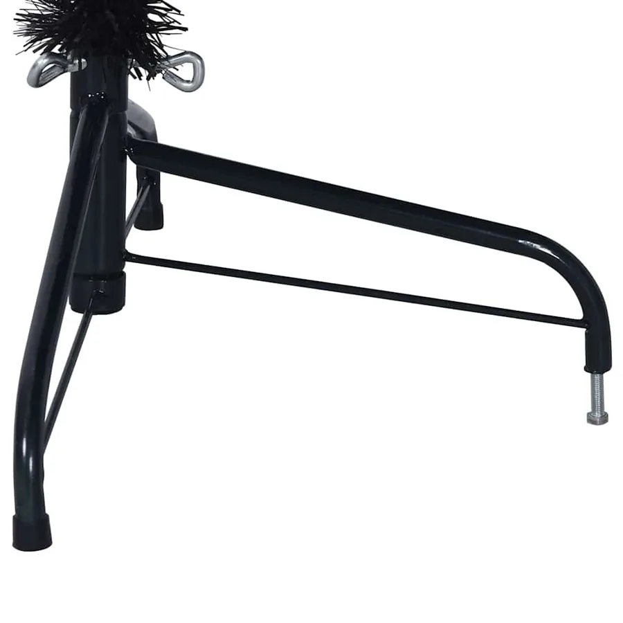 Sapin de Noël artificiel pré-éclairé Noir 180 cm PVC - 13