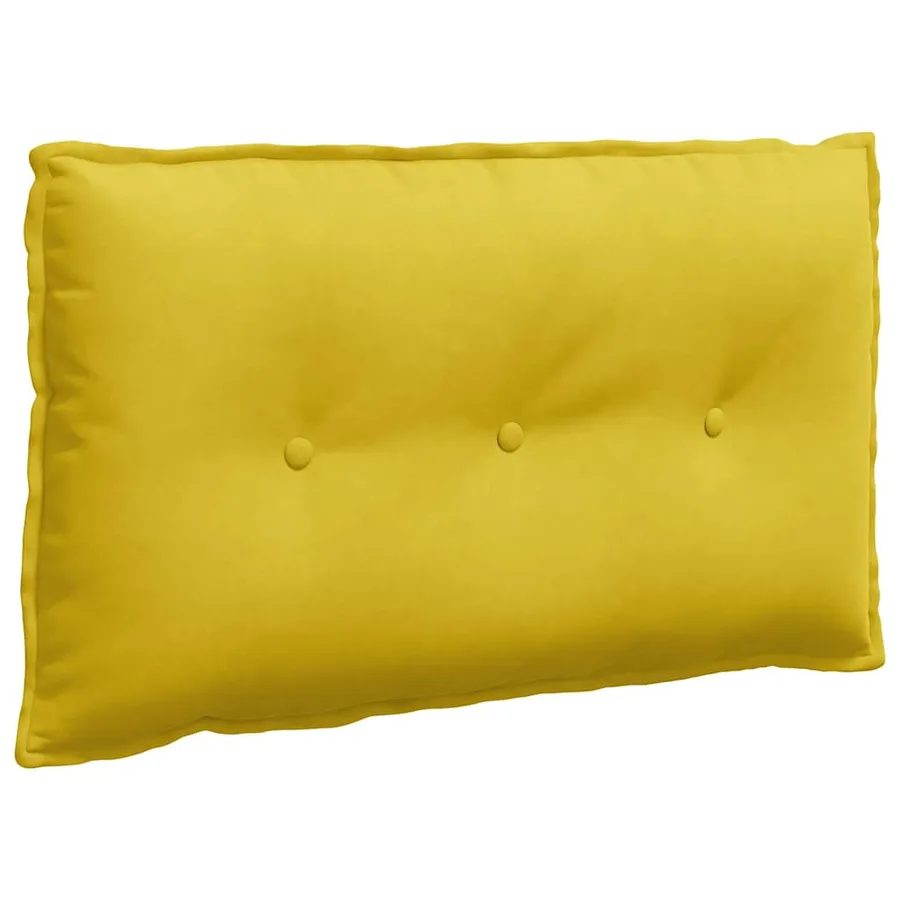 Coussin de Dos Jaune 80 x 50 cm Tissu en velours côtelé - 2
