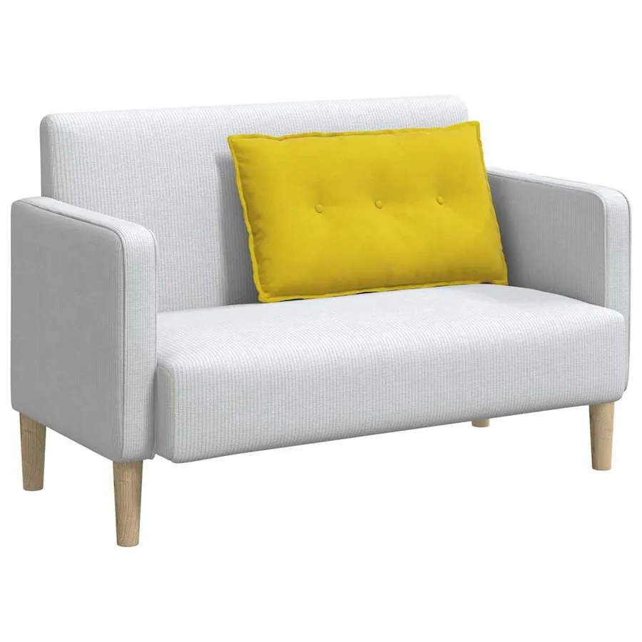 Coussin de Dos Jaune 80 x 50 cm Tissu en velours côtelé - 3