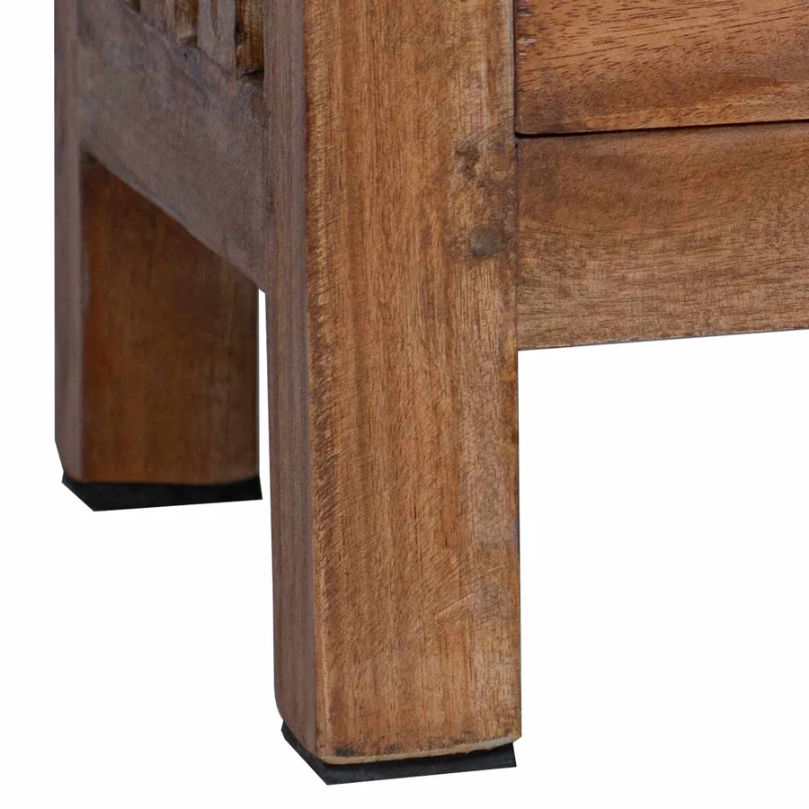 Table de chevet Marron 41 x 30 x 50 cm Bois de Mahogany Massif - 11