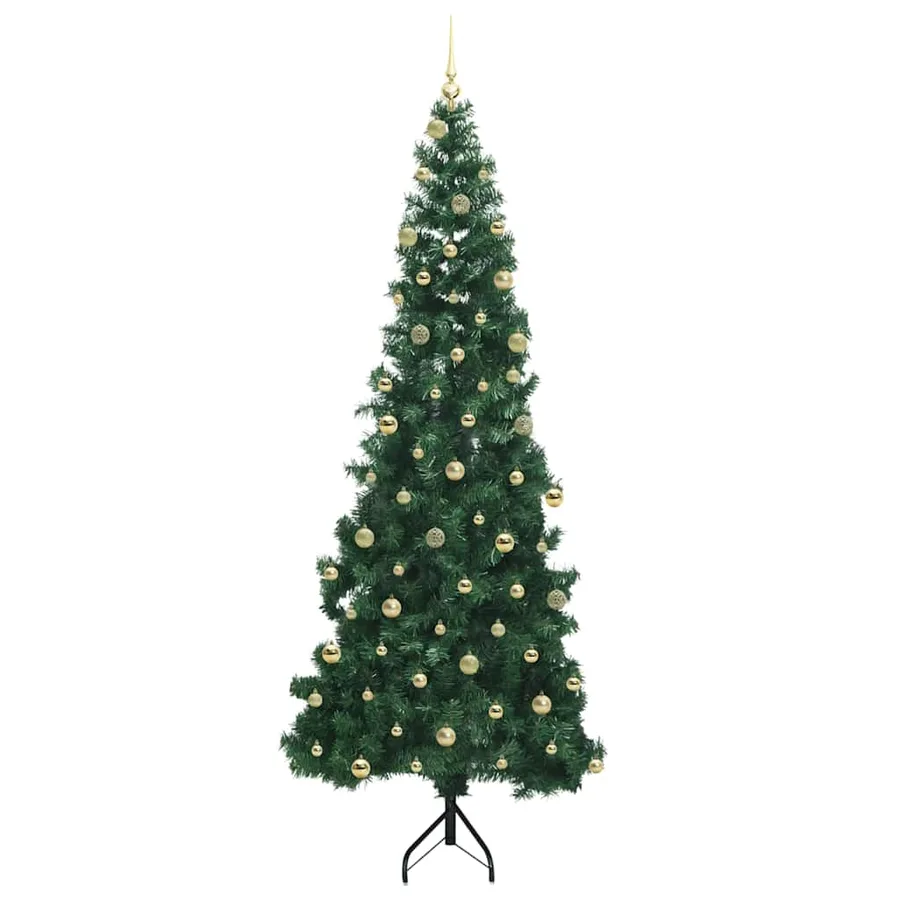 Arbre de Noël artificiel d'angle Vert 240 cm PVC et métal - 4