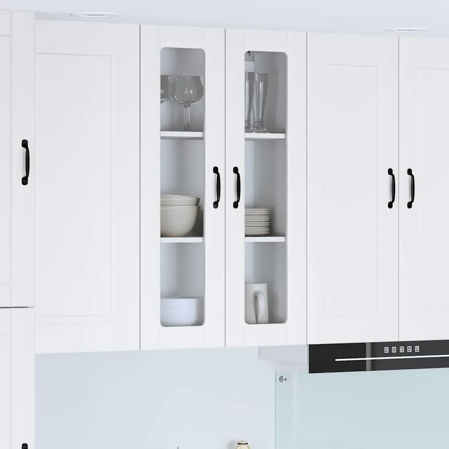 Cabinet en verre mural LUCCA Blanc 60 x 31 x 100 cm