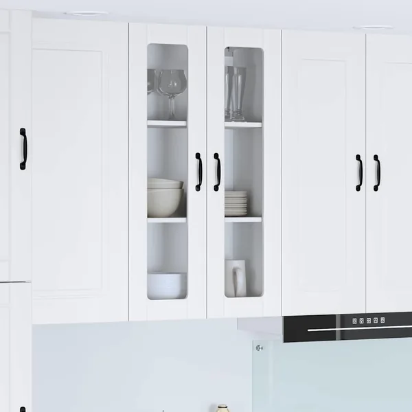 Cabinet en verre mural LUCCA Blanc 60 x 31 x 100 cm
