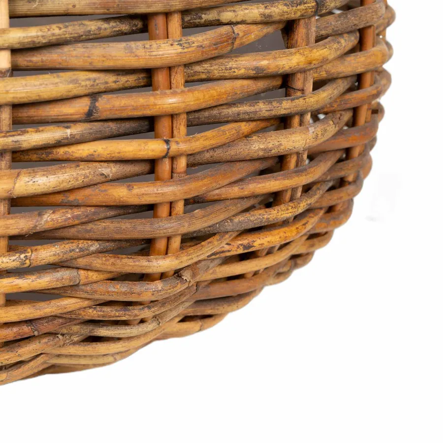 Panier à Plantes avec stockage 2 pc Brun Naturel Rattan Kubu - 8