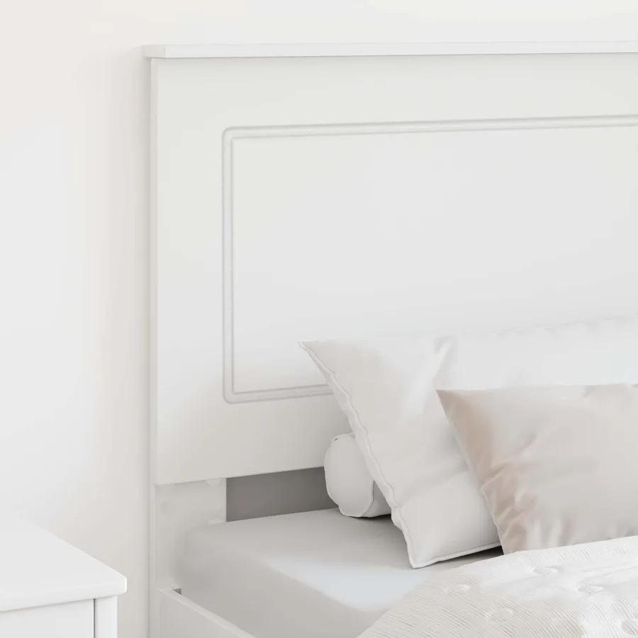 Tête de lit Blanc 100 cm Bois d’ingénierie - 3