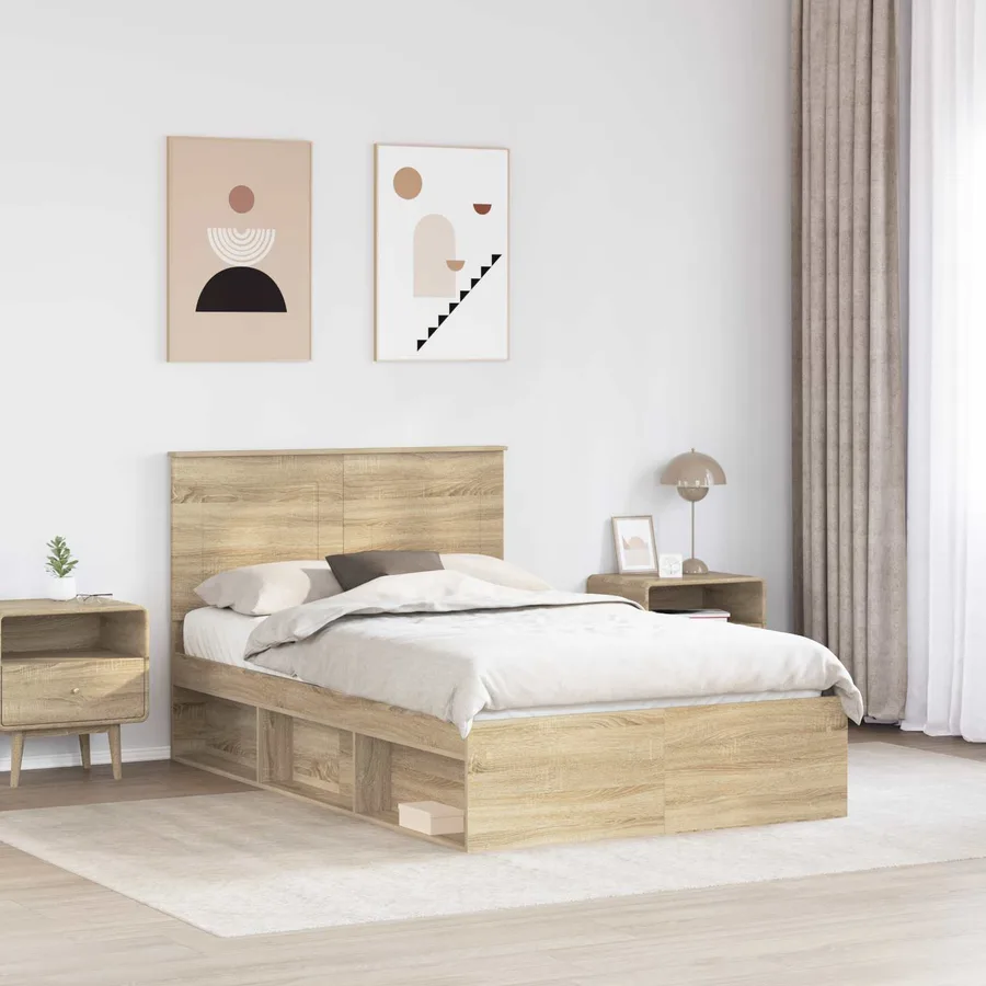 Cadre de lit Sonoma 120 x 200 cm Bois de pin massif - 3