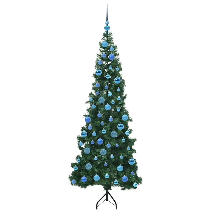 Arbre de Noël artificiel d'angle Vert 180 cm PVC et métal - 4