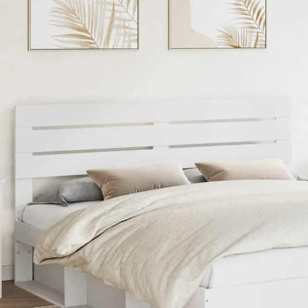 Tête de lit Blanc Bois d'ingénierie