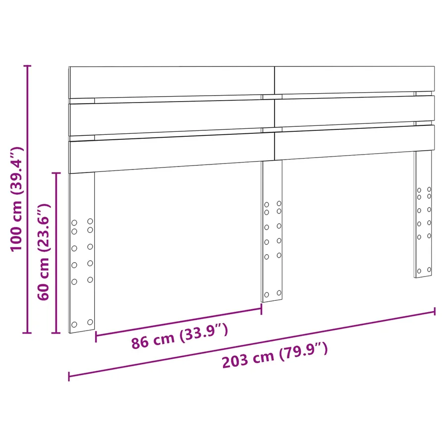 Tête de lit Blanc Bois d'ingénierie - 10