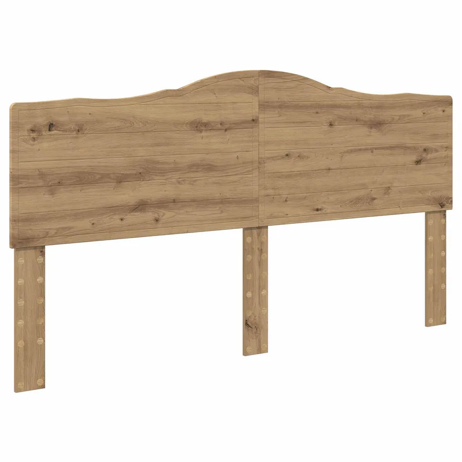 Cadre de lit Chêne artisan 200 x 200 cm Pin massif - 6