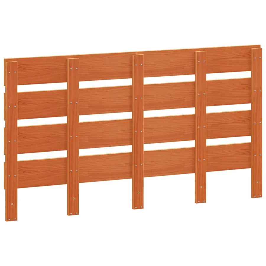 Tête de lit cire marron 150 cm bois massif de pin - 5