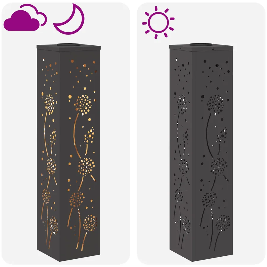 Lumière de chemin LED solaire 2 pcs Blanc chaud 18 x 18 x 80 cm - 13