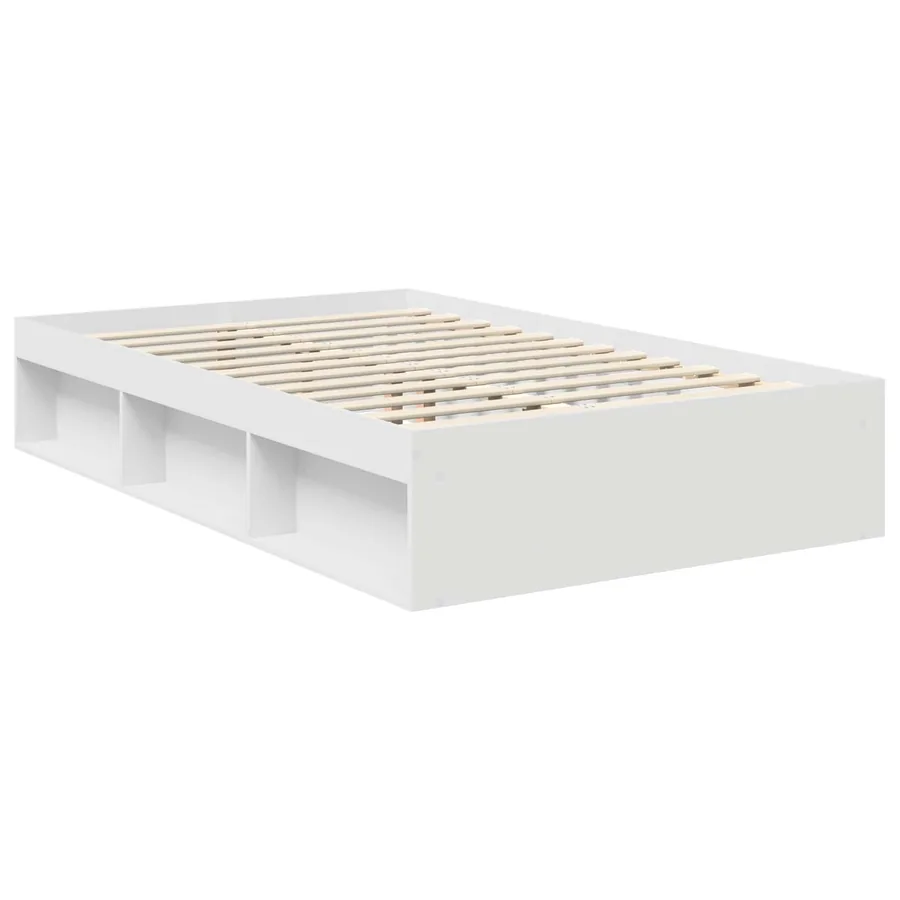 Cadre de lit Blanc 120 x 200 cm Bois de pin massif - 5