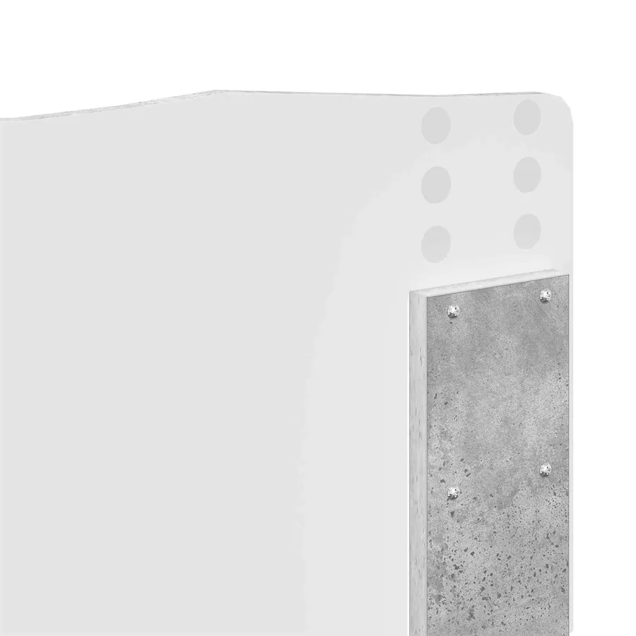 Lit de Rangement Gris béton 200 x 200 cm Bois d'ingénierie - 12