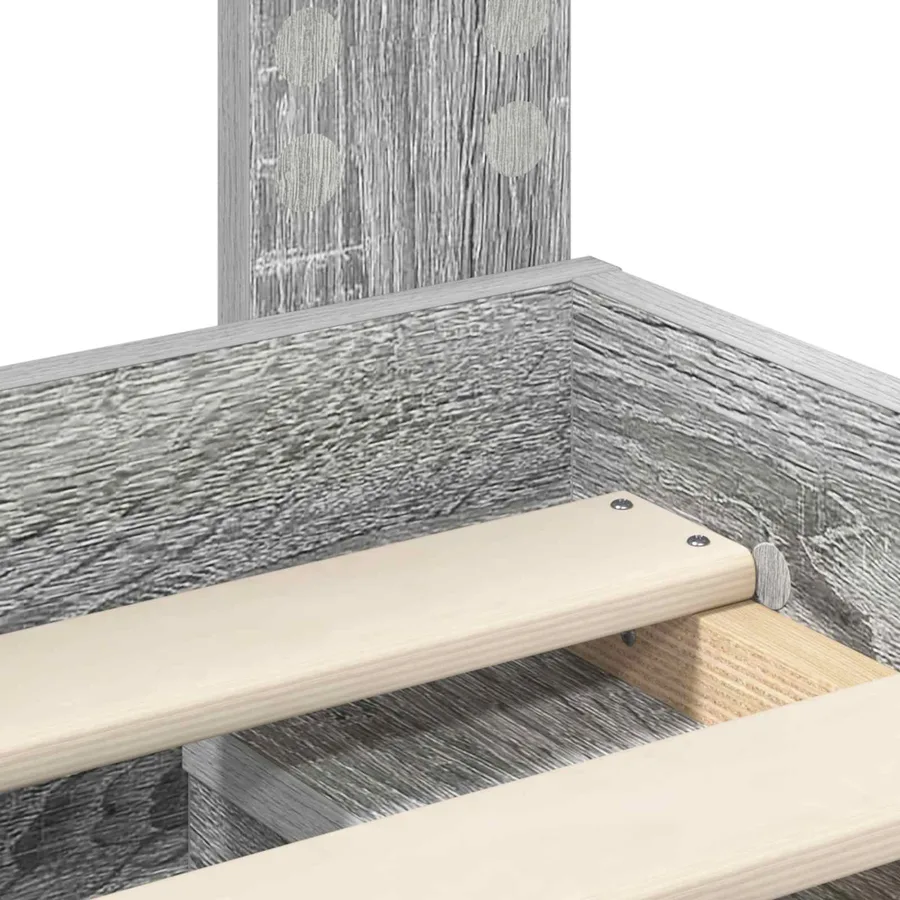 Cadre de lit Gris Sonoma 120 x 190 cm Pin massif - 8