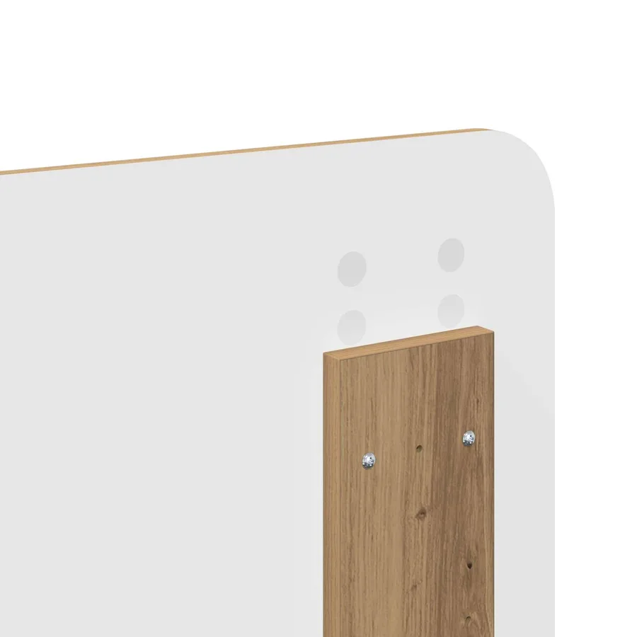Cadre de lit Chêne artisan 120 x 200 cm Pin massif - 11