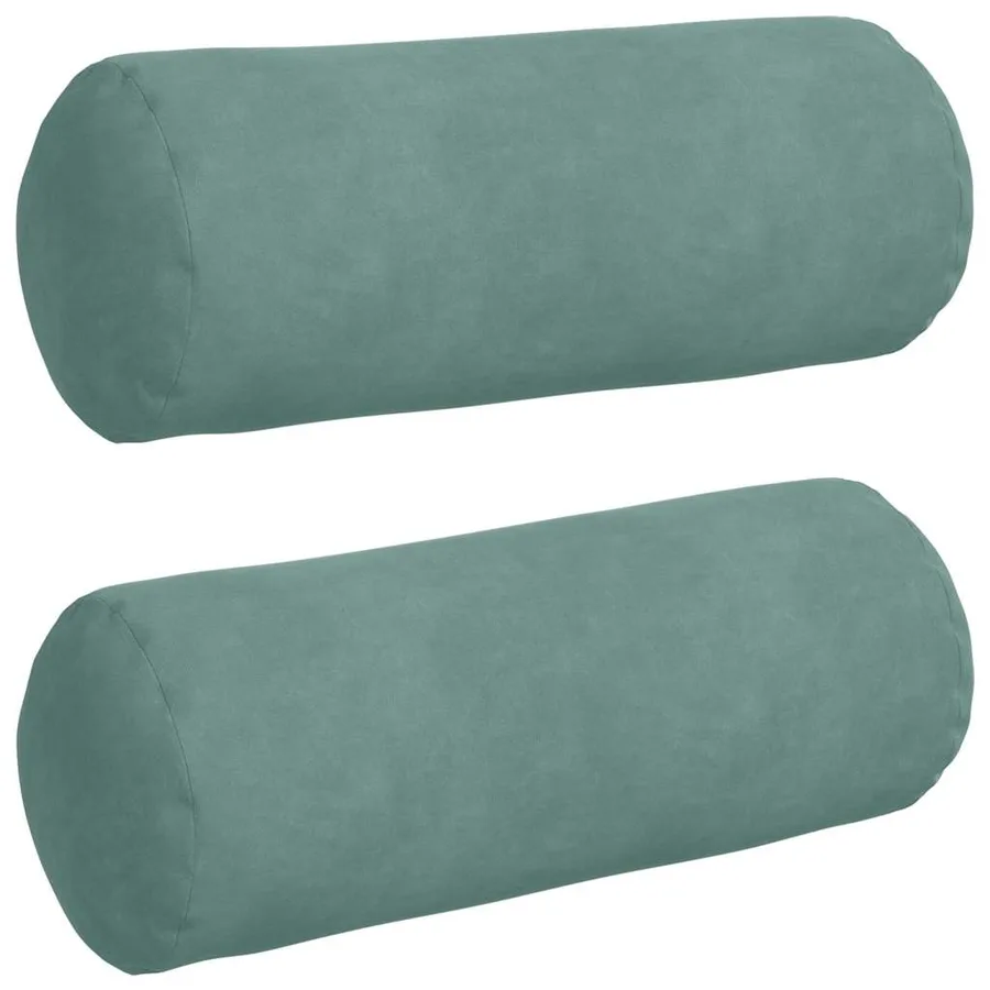 Coussins d'accent 2 pcs Vert Mer Ø 15 x 40 cm - 2