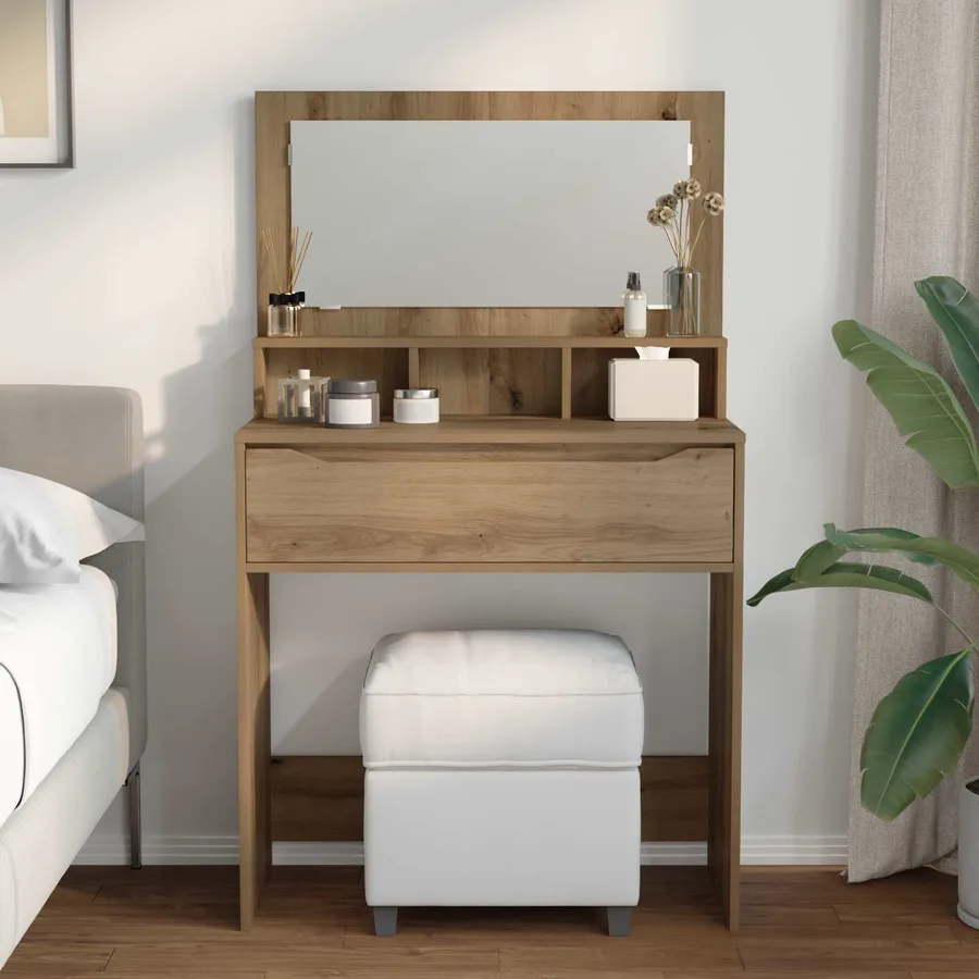 Tables de maquillage pour chambre Chêne artisanal - 4