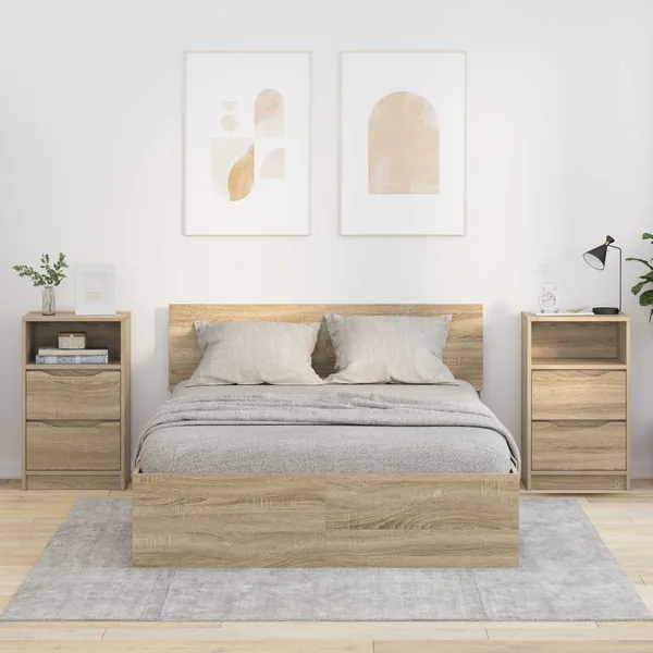 Tables de chevet 2 pcs Chêne Sonoma 40 x 30 x 467 cm