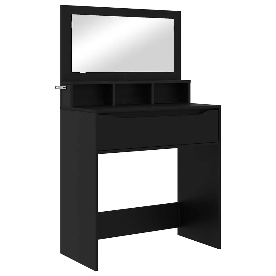 Tables de maquillage pour chambre Noir 80 x 39,6 x 135 cm - 2