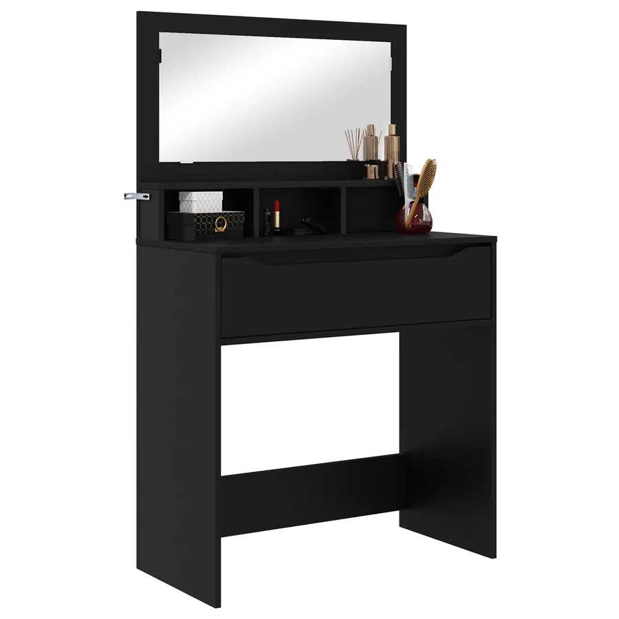 Tables de maquillage pour chambre Noir 80 x 39,6 x 135 cm - 3