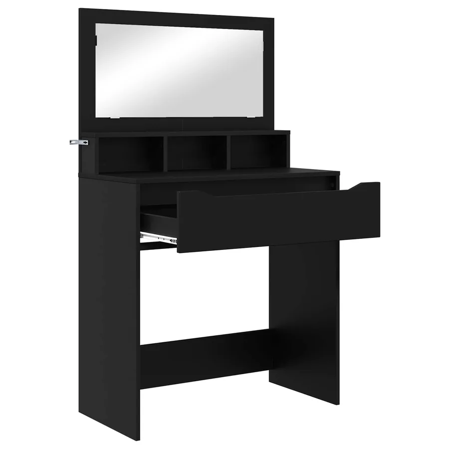 Tables de maquillage pour chambre Noir 80 x 39,6 x 135 cm - 5