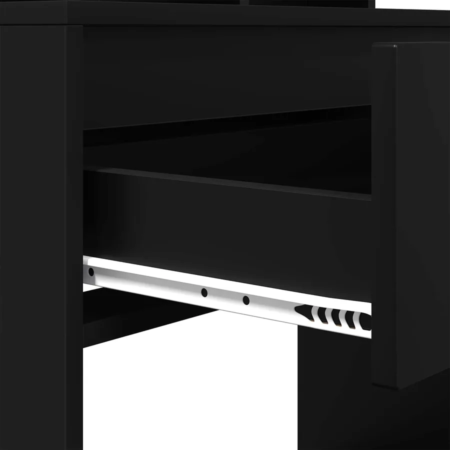 Tables de maquillage pour chambre Noir 80 x 39,6 x 135 cm - 9