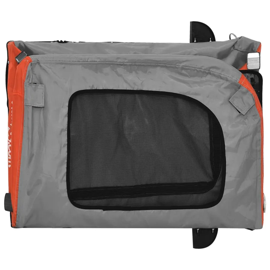 Remorque de vélo pour animaux de compagnie orange et gris - 9