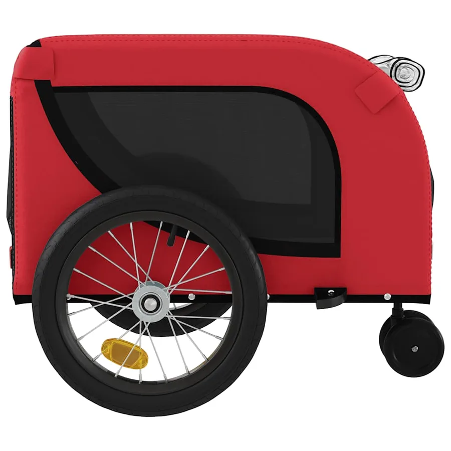 Remorque de vélo pour animaux de compagnie rouge et noir - 6