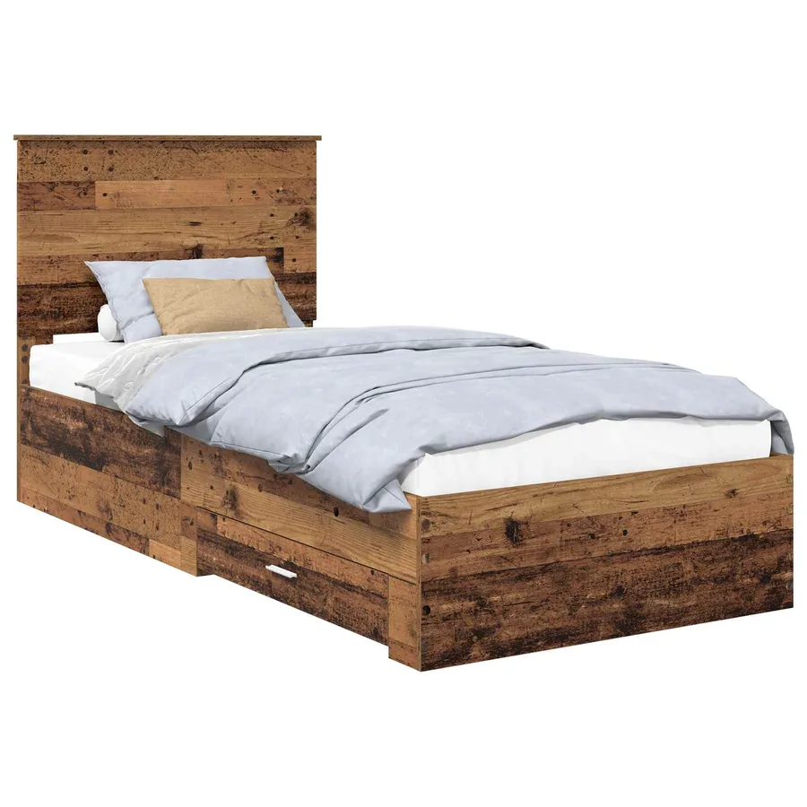 Cadre de lit Bois ancien 100 x 200 cm Bois d'ingénierie - 2