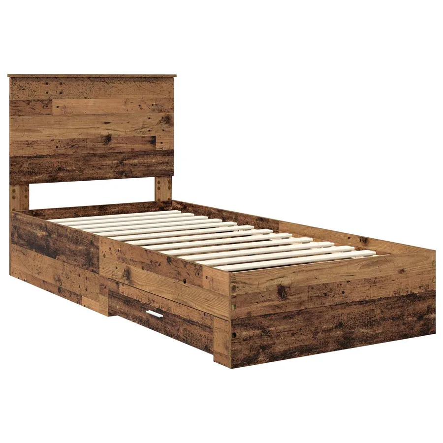 Cadre de lit Bois ancien 100 x 200 cm Bois d'ingénierie - 4