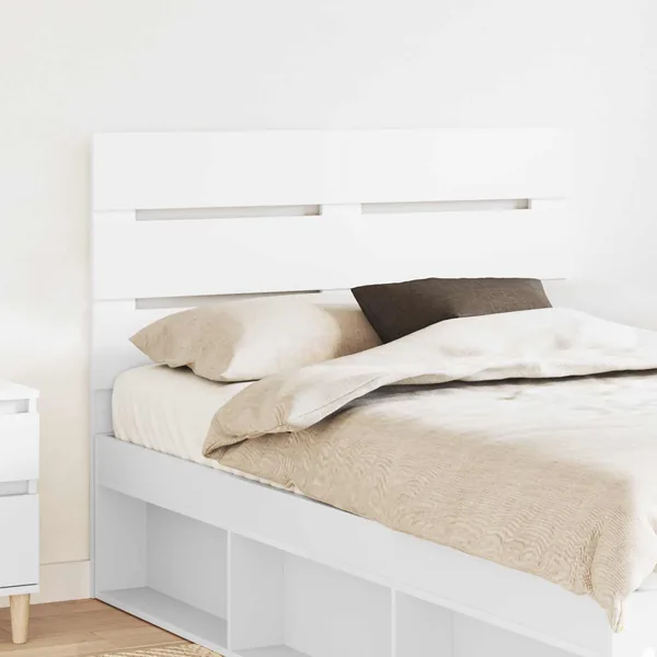 Tête de lit Blanc Bois d'ingénierie