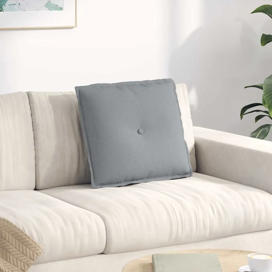 Coussin de Dos Gris clair 50 x 19 x 45 cm tissu